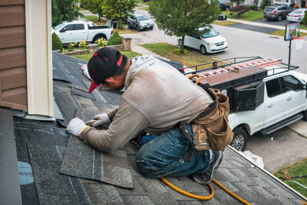 Professional Emergency Roof Repair technician working in Lake Park, IA